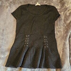 Candie's Elegant Black Sparkle Top
